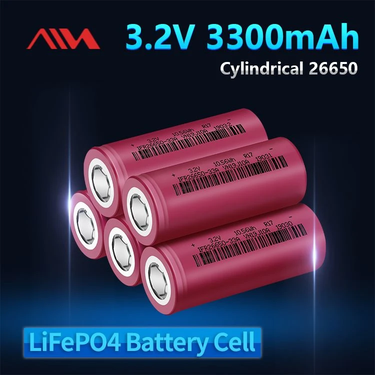 Cylindrical 3.2v 3300mah Lifepo4 Cell