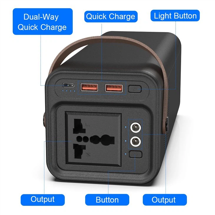 Outdoor 200W 110V 220V Ac Qc3.0 Fast Charge Emergency Multi-Function Portable Lithium Power Station