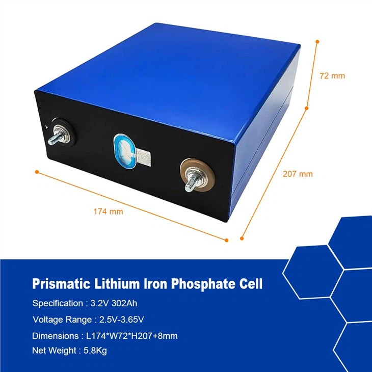 Prismatic Phosphate Battery Grade A 3.2V 302Ah Lifepo4 Battery Cells Lithium Ion Batteries