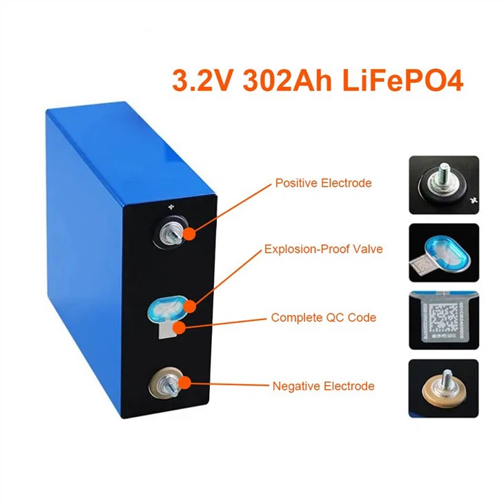 Prismatic Phosphate Battery Grade A 3.2V 302Ah Lifepo4 Battery Cells Lithium Ion Batteries